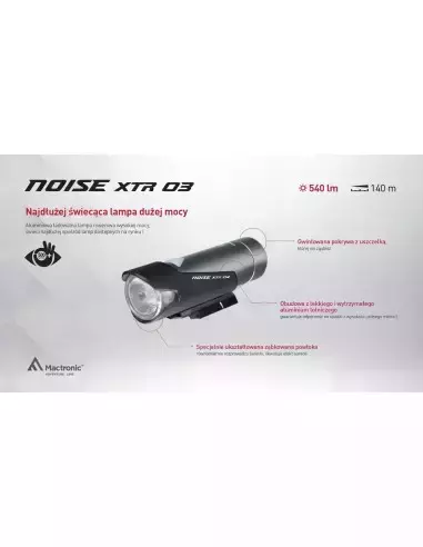 Przednia lampa rowerowa NOISE XTR 03 Mactronic