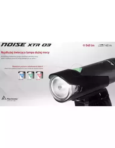 Przednia lampa rowerowa NOISE XTR 03 Mactronic
