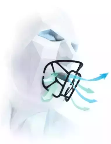 Maska sportowa z usztwnieniem T-BONE 5+ Naroo