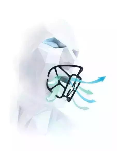 Maska sportowa z usztwnieniem T-BONE 5+ Naroo