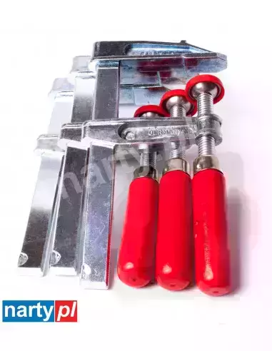 Imadło do nart zjazdowych Profi z uchwytem pionowym Kunzmann