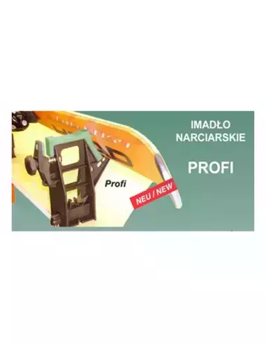 Imadło do nart zjazdowych Profi z uchwytem pionowym Kunzmann