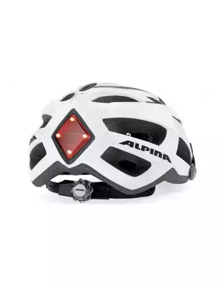 Alpina FB 2.0 Flash kask rowerowy z lampką - Biało-Czarny