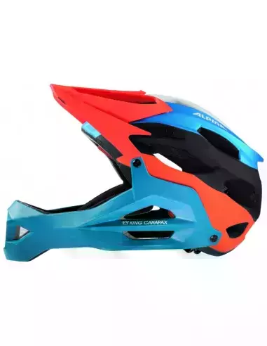 Kask rowerowy do Downhillu Carapax Alpina - Orange Blue