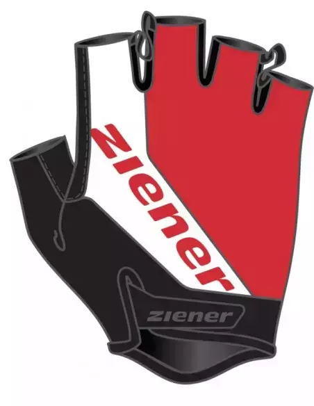 Rękawiczki rowerowe Carwyn Ziener - Czerwony