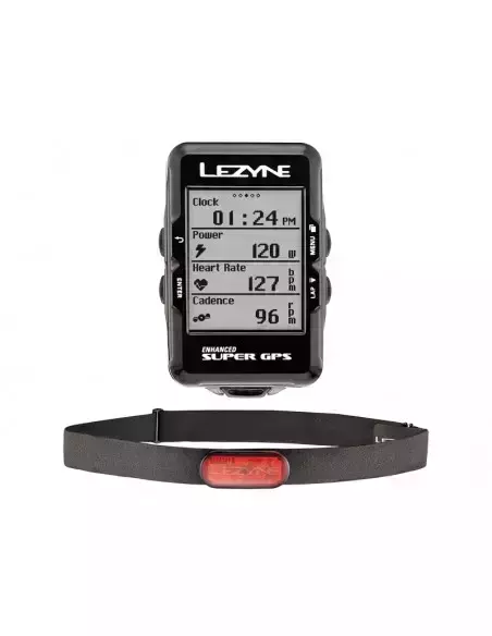 Komputer rowerowy (licznik) Super GPS HR Loaded Lezyne