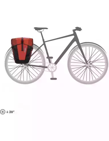 Sakwy rowerowe tylne Back-Roller Pro Classic salsa-dark chili 70L Ortlieb