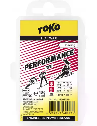 Smar narciarski Performance Hot Wax red 40g Toko - Triple X