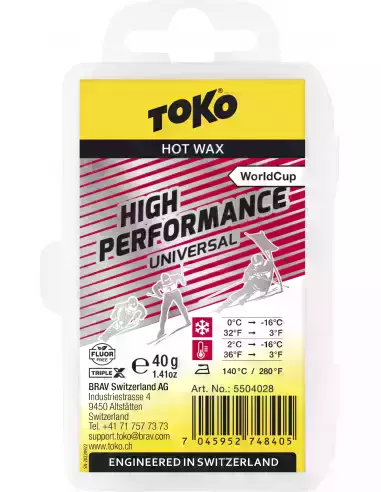 Smar narciarski High Performance Hot Wax universal 40g Toko