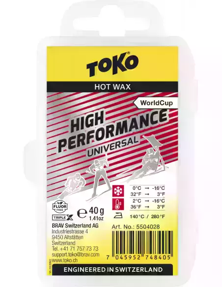 Smar narciarski High Performance Hot Wax universal 40g Toko - triple X