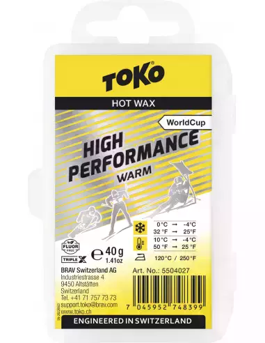 Smar narciarski High Performance Hot Wax warm 40g Toko