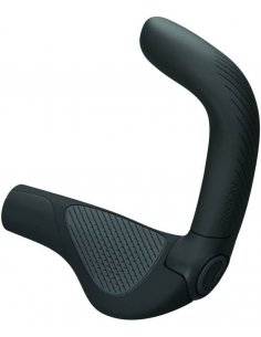 Chwyt rowerowy Ergon GP5 Evo L z ergonomicznym podparciem dłoni i rogami, widok boczny produktu