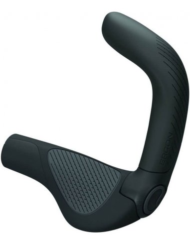 Chwyt rowerowy Ergon GP5 Evo L z ergonomicznym podparciem dłoni i rogami, widok boczny produktu
