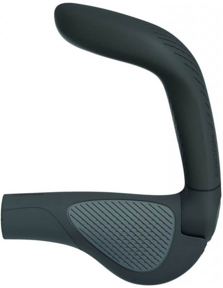 Chwyt rowerowy Ergon GP5 Evo L z ergonomicznym podparciem dłoni i rogami, widok przedni produktu