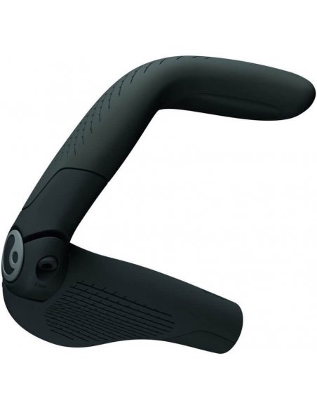 Chwyt rowerowy Ergon GP5 Evo L z ergonomicznym podparciem dłoni i rogami, widok tylny produktu