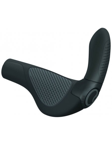 Chwyt rowerowy Ergon GP4 Evo L z ergonomicznym podparciem dłoni i rogami, widok boczny produktu
