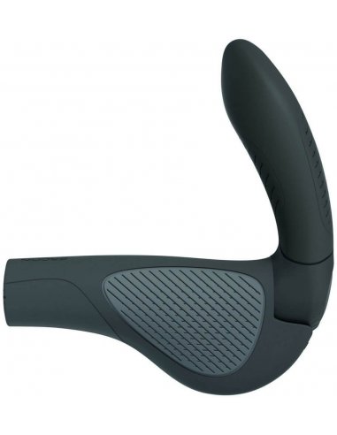 Chwyt rowerowy Ergon GP4 Evo L z ergonomicznym podparciem dłoni i rogami, widok przedni produktu