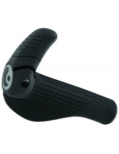 Chwyt rowerowy Ergon GP2 Evo S z ergonomicznym podparciem dłoni i rogami, widok boczny produktu 2