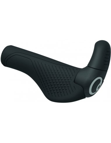 Chwyt rowerowy Ergon GP2 Evo S z ergonomicznym podparciem dłoni i rogami, widok boczny produktu
