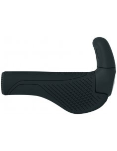 Chwyt rowerowy Ergon GP2 Evo S z ergonomicznym podparciem dłoni i rogami, widok boczny produktu 2
