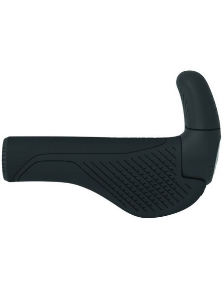 Chwyt rowerowy Ergon GP2 Evo S z ergonomicznym podparciem dłoni i rogami, widok przedni produktu
