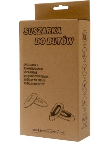 Kartonowe pudełko na suszarkę elektryczną do butów Elektrowarm SB-3 UVA, brązowe